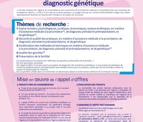 Appel d’offre recherche de l’Agence de la Biomédecine