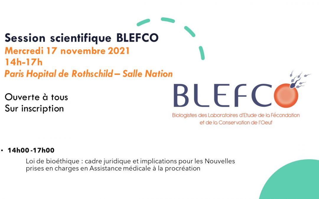 Session Scientifique BLEFCO le mercredi 17 novembre 2021