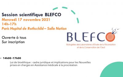 Session Scientifique BLEFCO le mercredi 17 novembre 2021