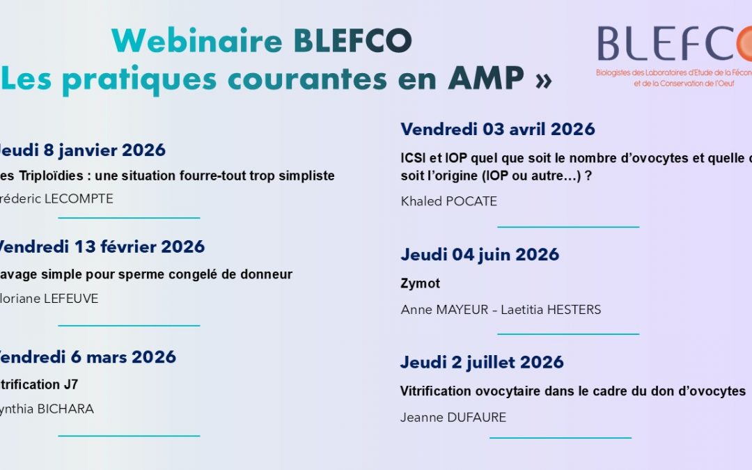 Prochains Webinaires BLEFCO 2026 (1er semestre)