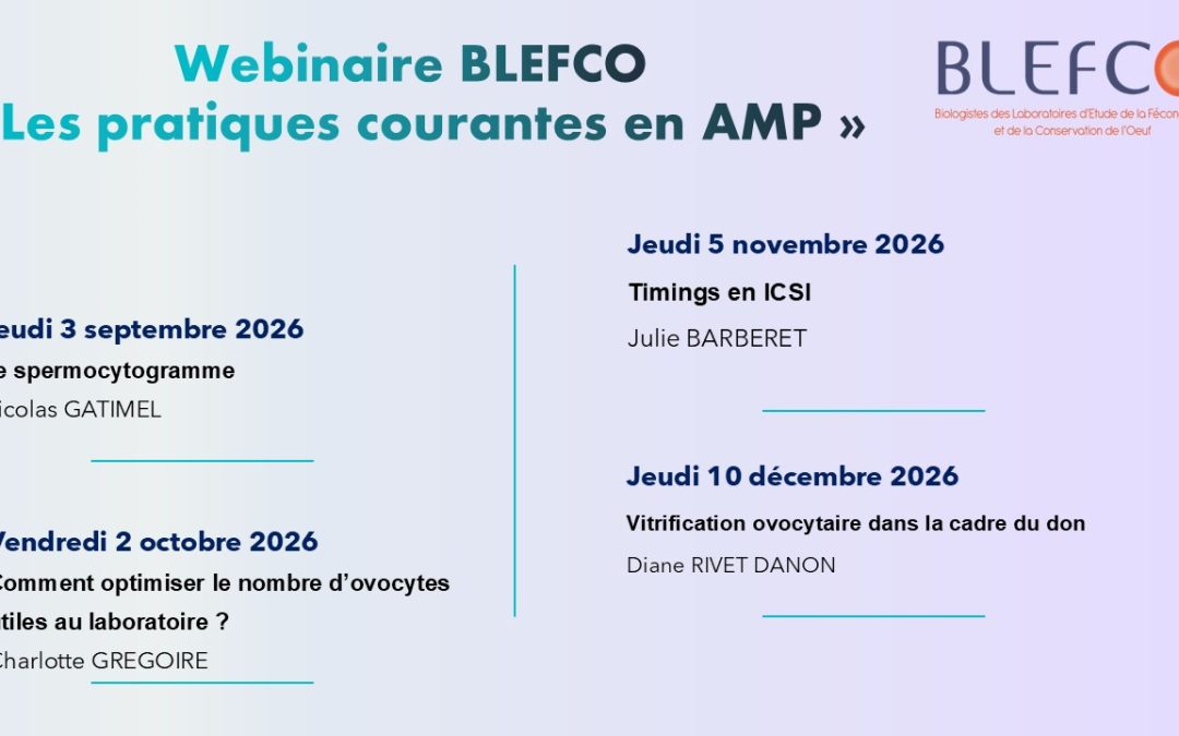 Prochains Webinaires BLEFCO (Changement de programmation)